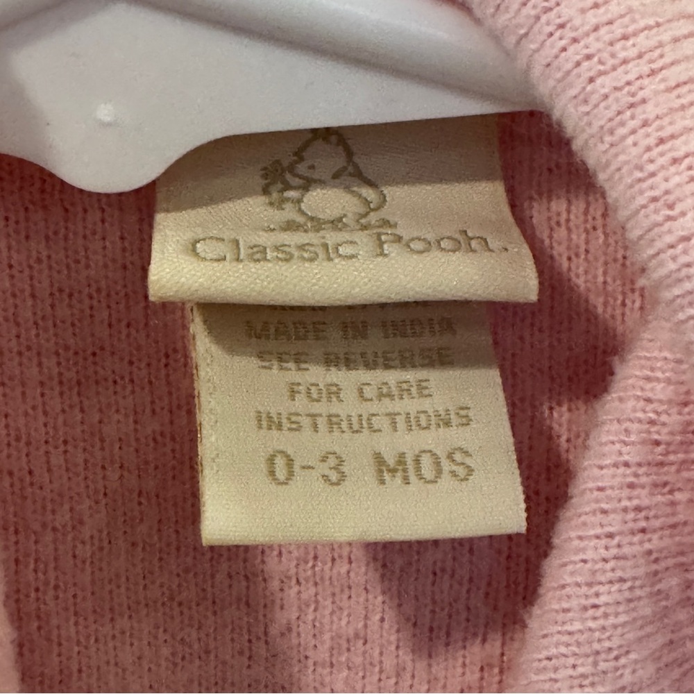 Classic Pooh Bear One More Flower for Piglet Baby Girl Pink Hoodie Jacket Cotton - Picture 9 of 11